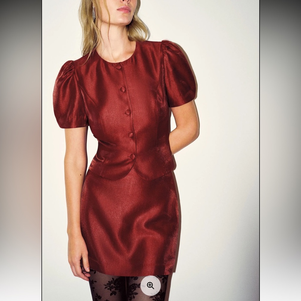 Reformation Mika Two Piece Burgundy size 6